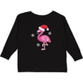 thumbnail image 3 of Inktastic Christmas Holiday Cute Flamingo Girls Long Sleeve Toddler T-Shirt, 3 of 5