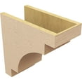 thumbnail image 5 of 8"W x 16"D x 16"H Classic Mediterranean Rough Cedar Woodgrain TimberThane Corbel, Primed Tan, 5 of 6