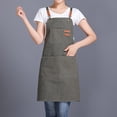 thumbnail image 4 of Reheyre Breathable Cotton Apron with Pocket - Reinforced Stitching - Cooking Bib - for Home, 4 of 8