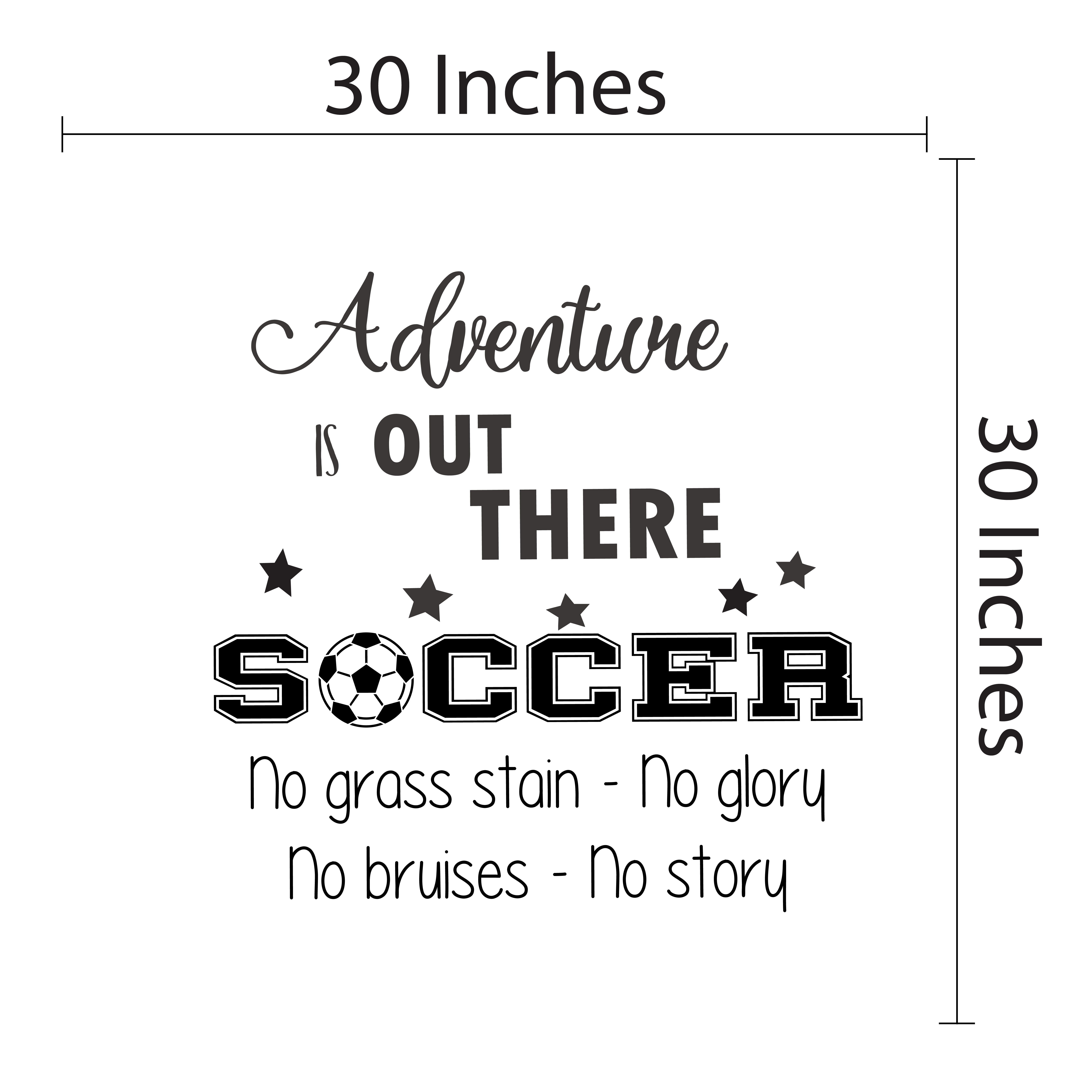 Soccer Adhesive Vinyl Inspirational Soccer Quotes Lettering Art Decoration Soccer Ball Stars Design Easy To Apply Home Kids Bedroom Wall Decal Sticker 10 X 10 Walmart Com