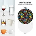thumbnail image 6 of Naloa Monster Car Leather Coasters for Drinks, Durable Drink Coasters 4 Set for Tabletop Protection, Luxurious Home Décor and Housewarming Gift ( {designName})Round Shape, 6 of 6