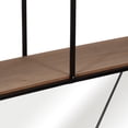 thumbnail image 4 of Metal 24" Hexagon Wall Shelf with Mirror, Brown 23.6"H - 26.8" x 5.9" x 23.6", 4 of 6