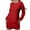 Red, variant on Women's Casual Crewneck Long Sleeve Soft Fuzzy Knit Bodycon Pullover Mini Sweater Dress Warm Plush Comfy Winter Dresses