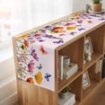 thumbnail image 6 of Table Runners 72 Inches Long Dress Scarves, Pink Spring Floral Farmhouse Kitchen/Dining Table Runner, Coffee Tablerunners, Farmhouse Flowers Butterfly Watercolor 16x72 Inch, 6 of 9