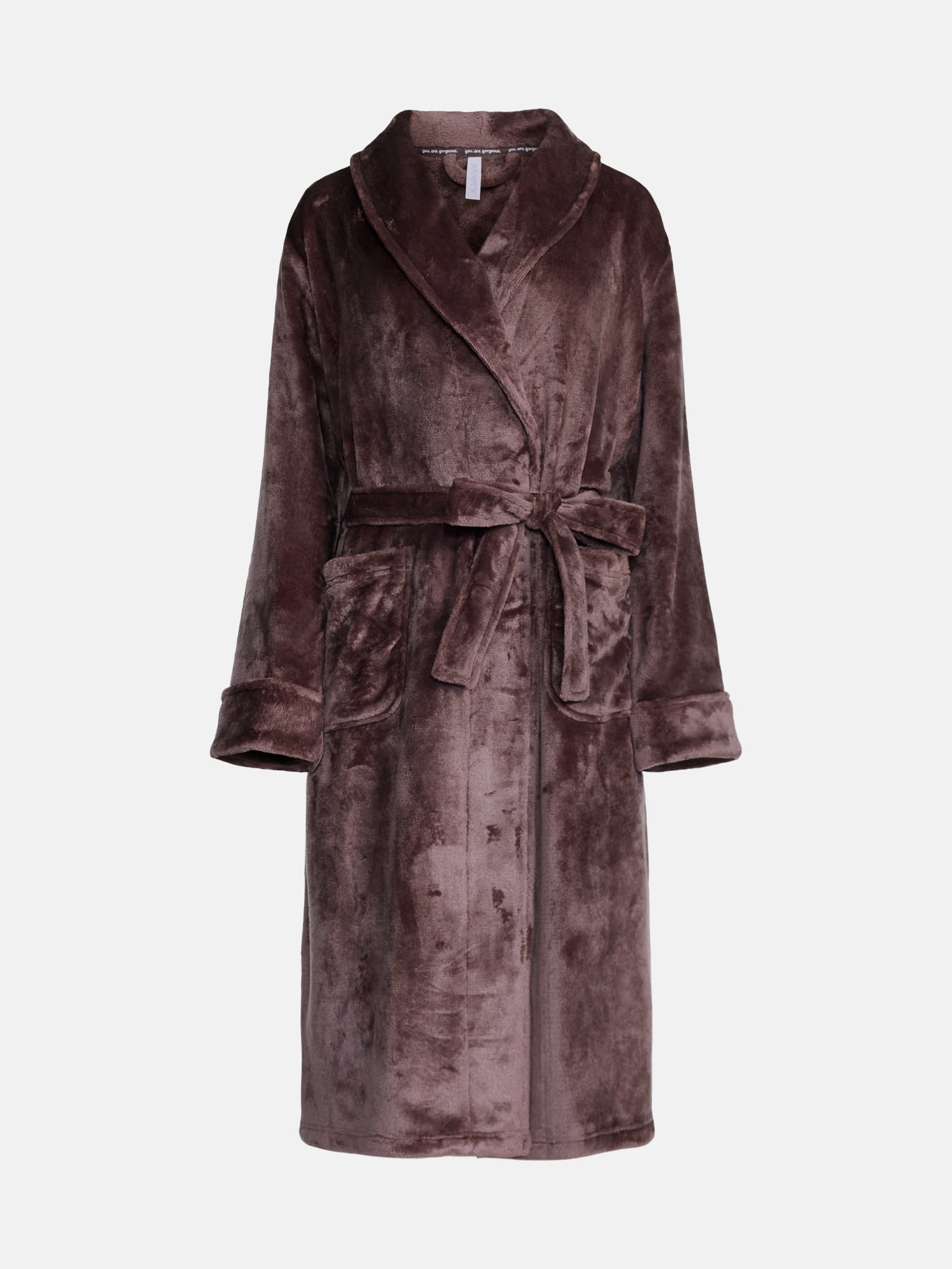 Joyspun Women's Plush Robe, Sizes S to 3X