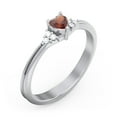 thumbnail image 3 of Birthstone Heart Ring with Shoulder Accents - Garnet (January), 3 of 4