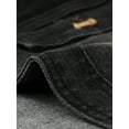 thumbnail image 5 of MODA NOVA Juniors Collarless Round Neck 3/4 Sleeve Open Front Short Denim Jackets Black M, 5 of 5