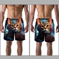 thumbnail image 3 of luoweisi Men's Beach Shorts Quick Dry Swim Trunks with Mesh Lining Cat S, 3 of 5