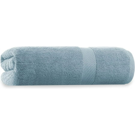 Delara Organic Cotton Bath Sheet 36 x70 650 GSM Plush Soft Absorbent Quick-Dry Towel GOTS & OEKO-TEX Certified Light Blue