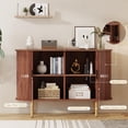 thumbnail image 4 of Kojooin 47 in Mid-Century Modern Sideboard Buffet Cabinet with Sliding Door Storage for Kitchen or Entryway, 4 of 9