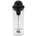 thumbnail image 1 of Milk Frother Electric Foamer Coffee Foam Maker Milk Shake Mixer Battery Milk Frother Jug Cup,1*Milk frother,black & transparent, 1 of 9
