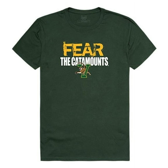 W Republic Apparel 518-155-033-03 University of Vermont Fear Tee for Men, Forest - Large