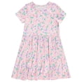 thumbnail image 3 of Btween Girls Dresses 3 Pack Short Sleeve Skater, Tiered & Ruffle Sleeve Dresses, Soft Brushed ITY Fabric, 3 of 5