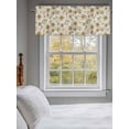 thumbnail image 3 of Daisies Flowers Valances for Windows Spring Summer Idyllic Leaves Linen Texture Rod Pocket Curtains Valance Short Window Treatment Drapes for Living Room, Bedroom Bathroom 42"&nbsp;W x 12" L, 3 of 5