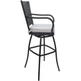 thumbnail image 3 of Outdoor or Indoor Extra Tall Bar Stool 34" - Elon Arms - White Fabric - Gray, 3 of 3
