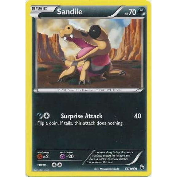 Pokemon Flashfire Sandile #56