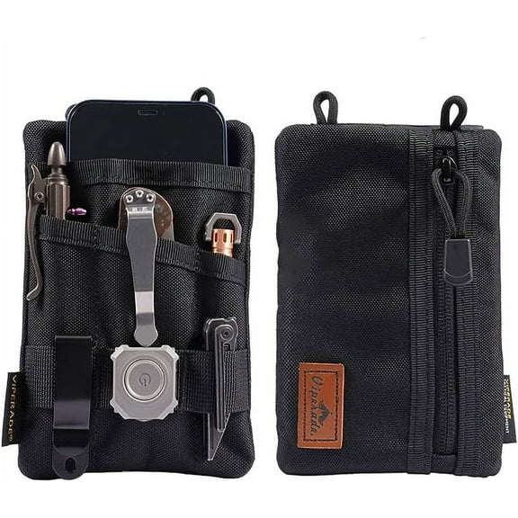 VIPERADE VE1 Pocket Organizer Tool for Men, Storage EDC Gears, Best Gift to Keep Organized, Hold Your Flashlight/ Knife, Tactical Pen, Notebook (Black)