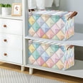 thumbnail image 2 of Yayeee Foldable Storage Basket for Shelves with Handles Set of 2 Waterproof Cloth Bins, Colorful Geometric, 2 of 7