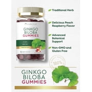 Ginkgo Biloba 300mg | 70 Gummies | Peach Raspberry Flavor | Vegan Supplement | by Carlyle