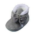 thumbnail image 2 of CAICJ98 Newborn Baby Boys Girls Cotton Winter Warm Snow Boots Soft Sole Prewalker Non-Skid Infant Winter Boots Grey,4(Infant), 2 of 6