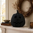 thumbnail image 6 of Halloween Woven Pumpkin Decoration, 9.8 inch Handwoven Pumpkin Storage Basket, Halloween Decor Indoor for Halloween Fall Autumn Thanksgiving Table Mantel Party Home Office Decoration, 6 of 8