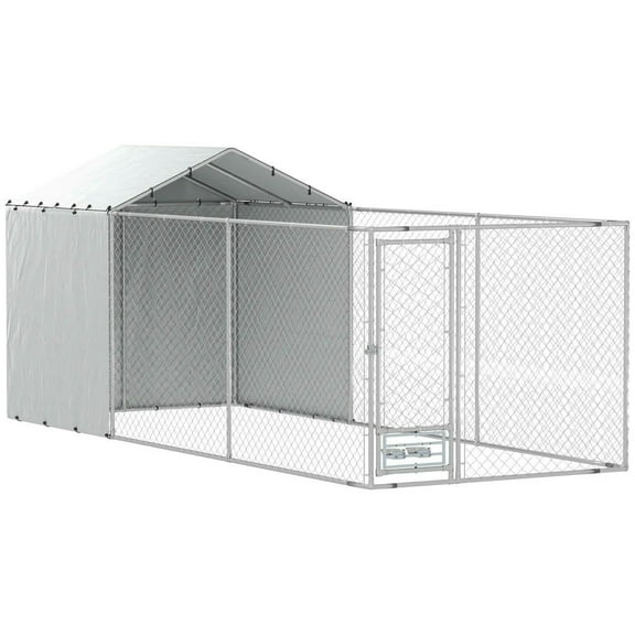 GVN Dog House, Dog Shelter,Large Outdoor Dog Kennel with Waterproof & UV-Resistant Cover