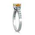 thumbnail image 2 of SZUL Women's 1 Carat Oval Citrine and Diamond Ring in 14K White Gold, 2 of 4