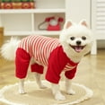 thumbnail image 3 of Fashion Striped Dog sweatshirt with D Ring Autumn Soft Dog Clothes Cute Warm Puppy Pullovers Pet Cat Shirt Chihuahua Bichon Dog Costume, 3 of 4