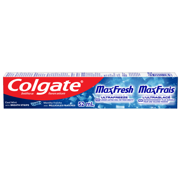 Dentifrice Colgate MaxFrais à la menthe fraîche, format voyage, 52 ml