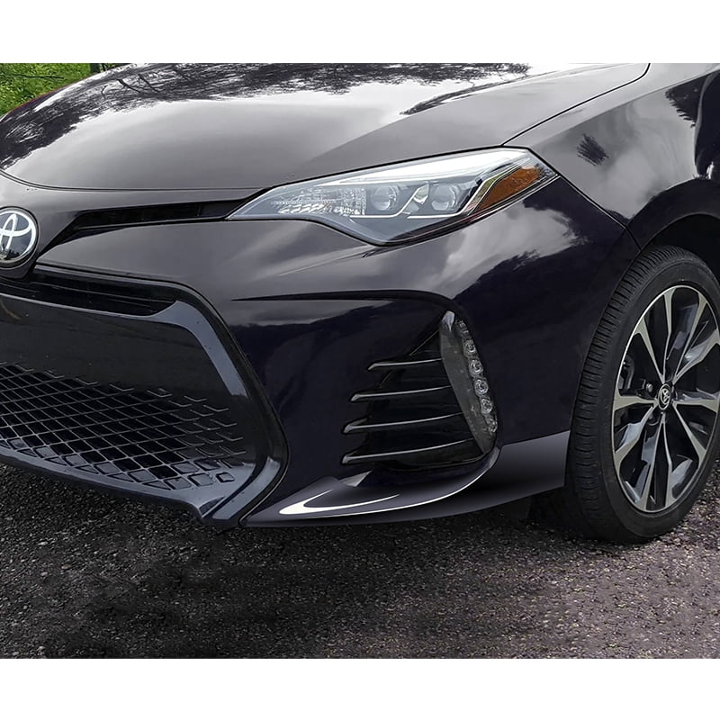 Stay Tuned Performance For 2017-2019 Toyota Corolla SE XSE Painted Black Front Bumper Side Aprons Lip