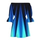 thumbnail image 4 of ICHUANYI Clearance Stylish Women's Summer Sexy Casual Off Shoulder Bell Sleeve Solid And Printed Dresses(Blue, XL) ICHUANYI WER2023081115589, 4 of 5