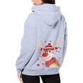thumbnail image 6 of Christmas Sweatshirts for Women Women'S Christmas Printed Zipper Long Sleeved Pocket Drawstring Casual Fleece Hooded Hoody Womens Hoodie Grey M, 6 of 7