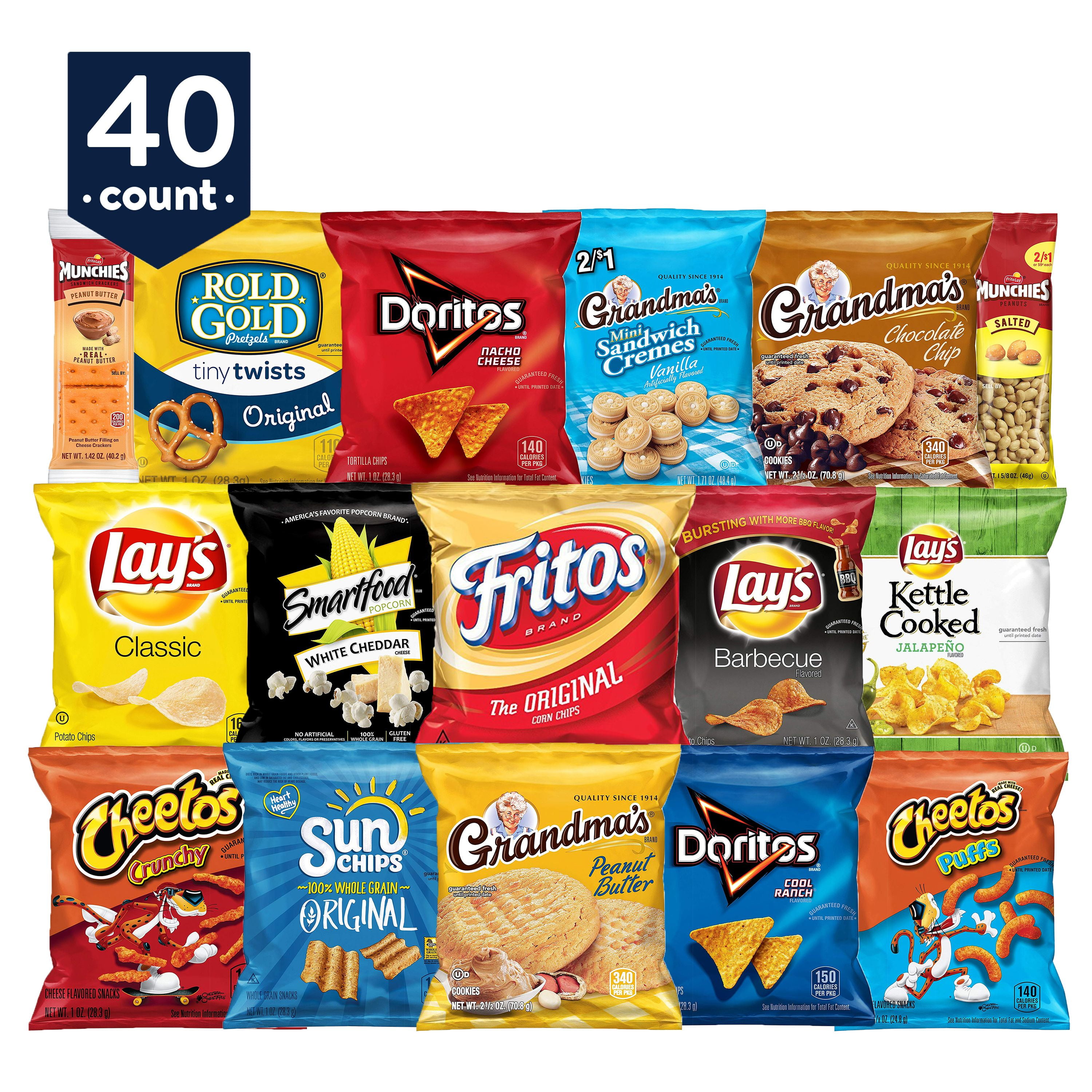 Frito Lay Ultimate Classic Snacks Package Variety Assortment Of Chips Cookies Crackers