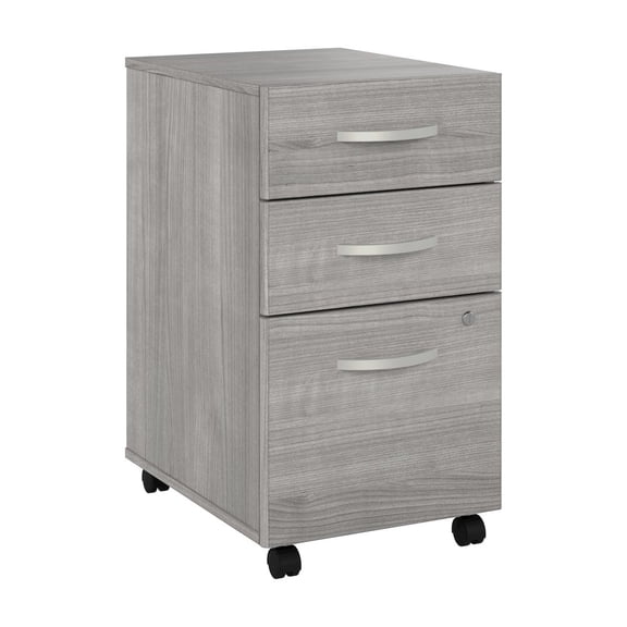 Studio C 3 Drawer Mobile File Cabinet in Platinum Gray - Engineered Wood
