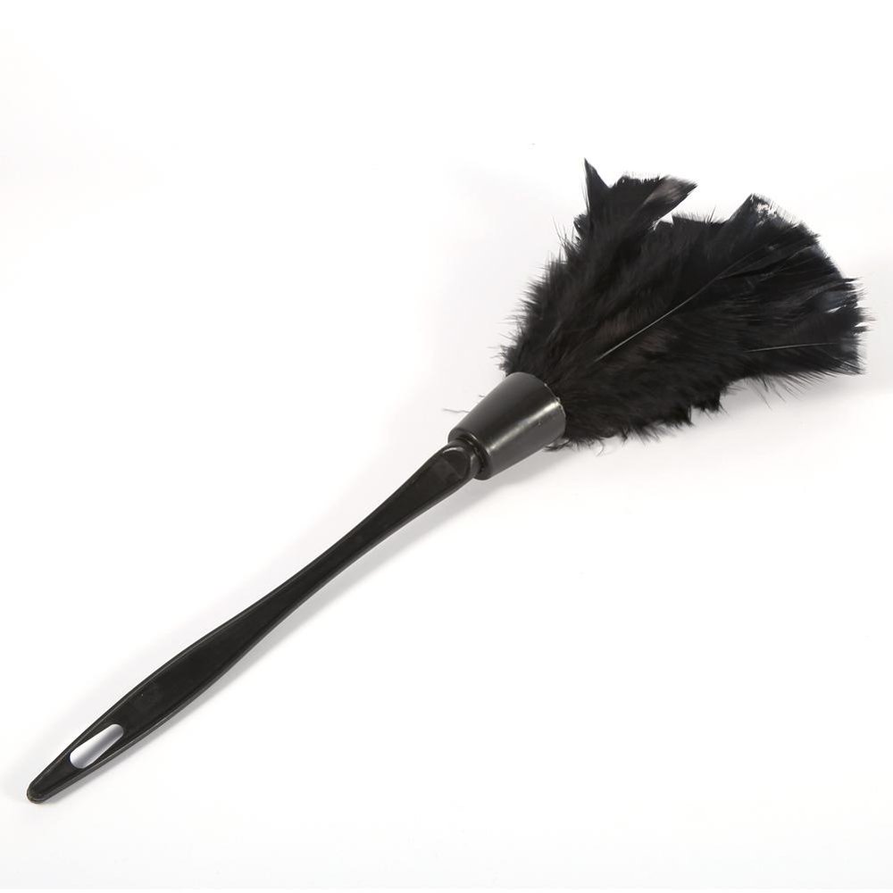 Mgaxyff Duster, 5 Colors Soft Turkey Feather Duster Brush With Black Handle Home Furniture Car