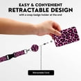 thumbnail image 5 of Bravoul Retractable Badge Reel Leopard Heavy-Duty Pink with 360 Degree Rotating Clip Detachable Lanyard ID Card Holder 3 Piece Set, 5 of 7