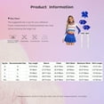 thumbnail image 5 of iiniim Womens Cheer Leader Costumes Set Schoolgirl Cheerleading Cosplay Halloween Party Uniform Hot Pink XL, 5 of 7