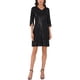 thumbnail image 2 of VESTIDO DE MUJER INSPIRE CHIC LENTEJUELAS GLITTER MANGAS DE LONGITUD DE CODO CUELLO EN V VESTIDOS DE FIESTA CÓCTEL MINI TALLA S NEGRO, 2 of 6