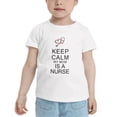 thumbnail image 2 of Keep Calm My Mom is A Nurse Short Sleeve Cute Toddler T-Shirts for Boys Girls (White, Youth XL), 2 of 5