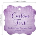 thumbnail image 6 of Darling Souvenir Personalized Paper Hang Tags Custom Text Wedding Party Gift Favor Tags -Stary Mauve Purple-50 Tags, 6 of 6