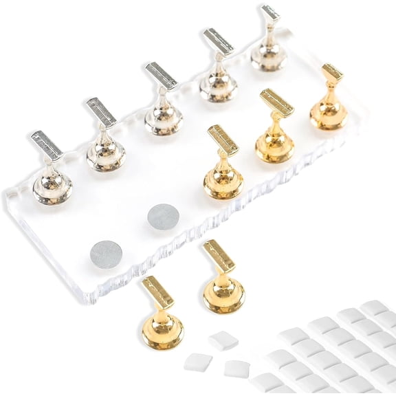 10pcs Reusable Nail Tip Holders for Manicure Display & Practice