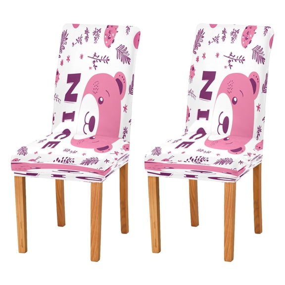 BZSMCE Chairs Slipcovers Dining Chair Covers Cute Bears Printing Creative Pattern
