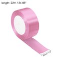 thumbnail image 2 of Unique Bargains 1.5" Wide 24 Yards Satin Ribbon Single Side Craft Roll Decoration Medium Pink, 2 of 6