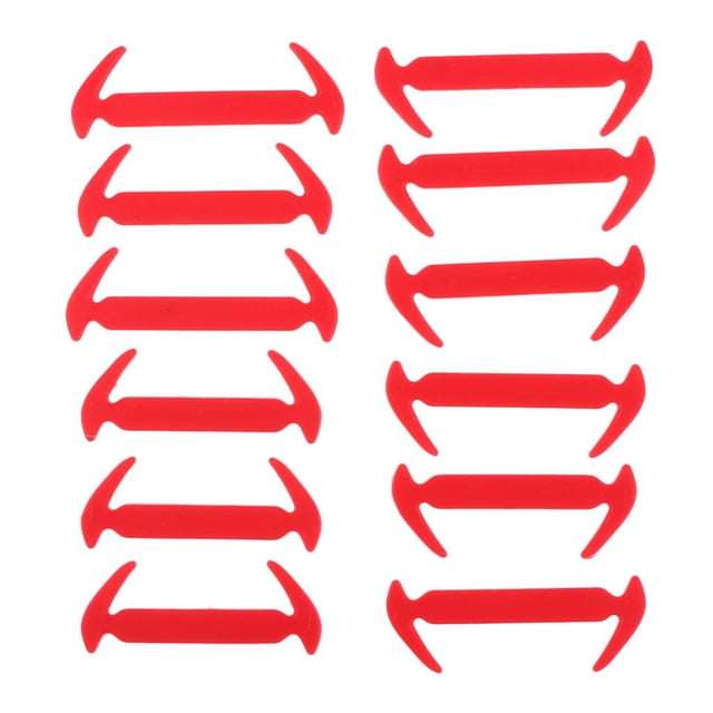 12 Uds. Cordones Sin Atar, Cordones Elásticos para Y Adultos para de Deporte, Cordones Coloridos de Silicona Sin Cordone rojo Macarena No atan los cordones de los zapatos Los adultos de los niños