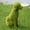 Green2, variant on Moss Flocked Puppy Statue - 4" Green Artificial Grass Dog Ornament for Indoor/Outdoor Decor, Yard, Balcony & Tabletop Displays