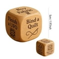 thumbnail image 3 of Quilter's Dice, Handmade Wooden Quilting Decision Dice with 6 Engraved Sewing Tasks, Fun Quilting Accessories for Sewists & Craft Lovers (1PCS), 3 of 7