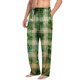 thumbnail image 5 of Pantalones de pijama largos para hombre, informales, con estampado a cuadros, holgados, deportivos, elásticos, rectos, vintage, con bolsillos, 5 of 9