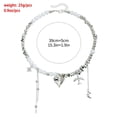 thumbnail image 5 of Osdhezcn Contemporary Asymmetric Heart Earrings Necklace Star Moon Theme for Any Occasion, 5 of 12