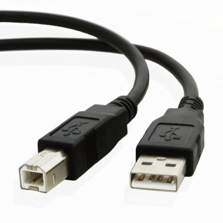 6ft Hi-Speed 2.0 Printer Scanner Cable Type A Male to Type B Male For HP Canon Lexmark Epson , Black Walmart.com