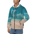 thumbnail image 3 of Kdxio Shopping Cart On Tropical Beach Print Men Hoodies Casual Hoodies for Men with Zip Pockets Full Zip Long Sleeve Sweatshirt Sports Hooded Jacket-Medium, 3 of 5